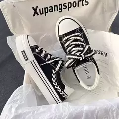Chunky Platform Canvas Shoes para mulheres, treinadores ao ar livre, tênis casuais para meninas, aumento de altura, treinamento - comprar online