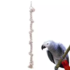 Corda pássaro com nós, papagaio pendurado, brinquedo mastigar para escalada para pássaros pequenos e médios
