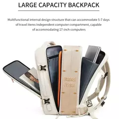 Mochila de viagem das mulheres dos homens expandido grande capacidade saco caminhadas negócios mochilas para portátil carregamento usb à prova dwaterproof água escola volta pacote - Wolf Magazine
