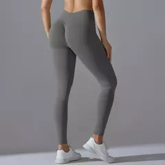 Leggings de cintura alta sem costura para mulheres, calças justas femininas, push up, calça de ioga, ginásio Fitness, cintura V, esportes, 2022