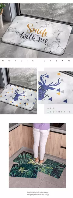 Luxo Dólar Tapetes Para Pés, Sala de Entrada Capacho, Tapete Kawaii, Tapetes, Tapete Anti-Slip, Casa Cozinha Corredor Decors - loja online