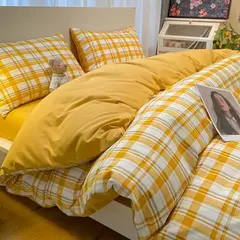 Microfibra Duvet Cover Set, escovado tecido de algodão lavado, manta Quilt, lençol, cama Set, Duplo, Rainha, Rei, 3 pcs, 4pcs