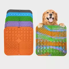 Pet lamber esteira de silicone para cães pet placa de comida lenta cão banho distração silicone cão otário treinamento de alimentos alimentador de cão suprimentos na internet