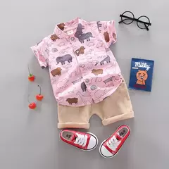 Moda Baby Boy's Suit Verão Casual Roupas Set Top Shorts 2PCS Baby Clothing Set Para Meninos Ternos Infantis Roupas para crianças - Wolf Magazine
