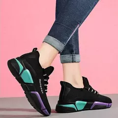 Sapatos esportivos respiráveis vulcanizados para mulheres, tênis casual de malha de jogging, sapatilhas femininas ao ar livre, 36-40 tênis na internet