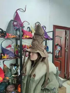 Anime filmes bruxa feiticeiro chapéu potters classificação chapéu de couro festa de halloween adereços vestir-se chapéu masculino cosplay acessórios traje