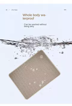 Impermeável Double Layer Pet Litter Mat, Cat Litter Box, Pet WC, Antiderrapante, Areia, Lavável, Limpo, 90x60cm - loja online