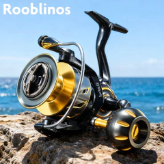 Rooblinos sw molinete ultraleve de fibra de carbono carretel de surf 18kg arrasto máximo de água salgada roda de pesca de água doce enfrentar carretéis