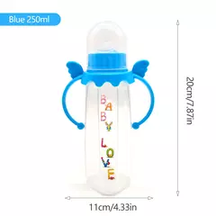 Imagem do Garrafa de desenho animado para alimentação de bebês recém-nascidos, sem BPA, à prova de queda e vazamento, 240ml