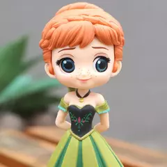 Miniso 14cm princesas q posket figuras elsa anna mulan tinker bell elsa aladdin kawaii boneca brinquedo decoração do bolo modelo menina gif - comprar online