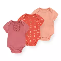 Kiddiezoom-Unisex Four Seasons Cartoon Bodysuits, Soft Cute infantil Onesies roupas, Baby Shower Gift, menino e menina, 3 pcs por lote - loja online