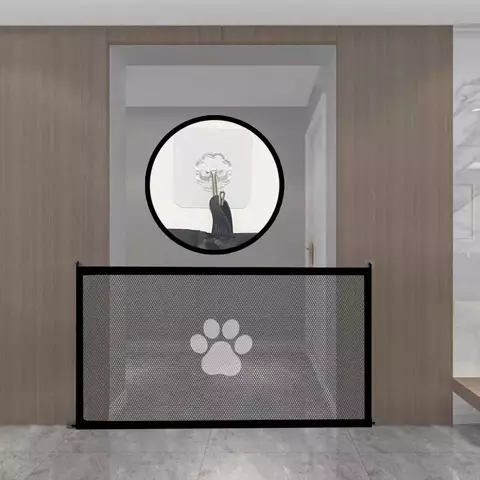 Novo cercadinho dobrável de malha respirável para cerca de segurança de cães e gatos, suprimentos para animais de estimação para garantir segurança de animais de estimação