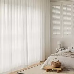 Imagem do Opaco Branco Privacidade Cortinas transparentes, translúcidas Cortinas, Cortinas filtradas, Quarto, Sala, 1 Peça