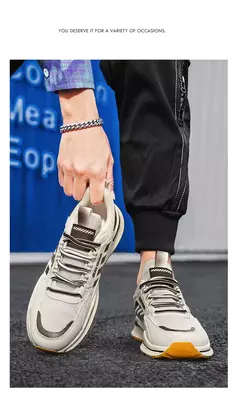 Tênis de malha leve respirável masculino, sapato casual, com renda, calçado de caminhada, tênis, verão na internet