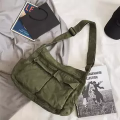 Bolsa de lona vintage para mulheres, sacolas de ombro adolescente, sacos mensageiro para senhoras, bolsa casual, bolsa crossbody - comprar online