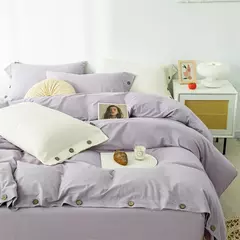 Conjunto de edredão duplo, Conjunto de cama de algodão torção sólida, Quilt Cover King Size, 100% Algodão, 220x240, 3Pcs na internet