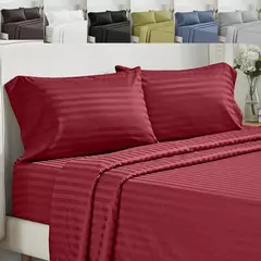 Solid Stripe Bedding Set, Colcha de dormir, gêmeo, completo, rainha, king size, quarto ou quarto de hóspedes, 3 pcs, 4pcs - Wolf Magazine