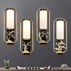 Lâmpada de parede para sala, novo estilo chinês, moderno simples lâmpada retro, TV fundo, Hotel Quarto lâmpada de cabeceira - comprar online