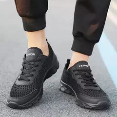 Imagem do Tênis antiderrapante respirável masculino, calçado leve de tênis, calçados esportivos casuais ao ar livre, moda leve, verão, alta qualidade