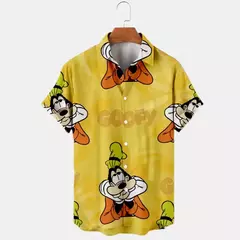 Camisa estampada Disney masculina, pato Donald, mickey mouse, moda verão, tendência de rua, boutique retrô, top unissex, novo na internet