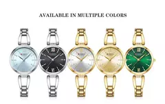 Curren-Relógio de luxo para mulheres, alta qualidade, diamante, senhoras, quartzo, impermeável, aço inoxidável, caixa incluída
