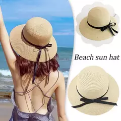 Chapéus do verão para mulheres, chapéu de palha, ocasional, liso, estilo do panamá, praia, forma
