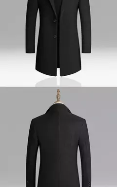 BROWON-casaco de negócios casual masculino, casaco monocromático de lã, estilo chinês masculino, marca para outono e inverno, 2024
