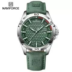 NAVIFORCE-Relógio de quartzo impermeável masculino com pulseira de couro, relógio de pulso esportivo masculino, marca de moda - Wolf Magazine