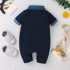 Manga curta Romper para o bebê menino, recém-nascido Gentleman Onesies, Toddler Vestuário, Macacão Infantil, 0-24Months - Wolf Magazine