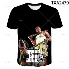 Homens e mulheres 3D Grand Theft Auto Game Gta 45 impresso t-shirt de mangas curtas para crianças, meninos e meninas moda tops, tees para crianças, novo - Wolf Magazine