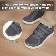 Imagem do Fitboutique-Sapatos diabéticos para homens, largura extra larga, homens idosos,