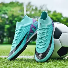 Sapatos de futebol masculino de sola FG, sapatos de gramado ao ar livre, grampos longos especiais, botas esportivas de equipe superior alta, resistência ao desgaste, tamanho 36-45 - comprar online
