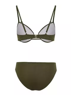 Conjunto de biquíni de três peças, sutiã acolchoado, borla, saia de praia de cintura alta, maiô de verão, moda sexy, monocromático - loja online