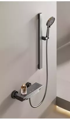 Sistema De Chuveiro De Liga De Cobre Para O Banheiro, Chuveiro De Chuva De Temperatura Constante - comprar online