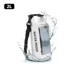 Imagem do Saco seco impermeável para trekking, deriva, rafting, surf, caiaque, sacos de esportes ao ar livre, equipamento de acampamento, tela sensível ao toque, XA394Q, 2L