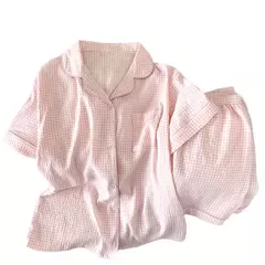 Pijama feminino de manga curta, roupas femininas, shorts de verão, roupas de vento doce, novo, 2 conjuntos - Wolf Magazine