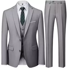 Conjunto de terno casual masculino de negócios, jaqueta masculina, blazers, calças, calças, colete, colete, moda, 2023 - loja online