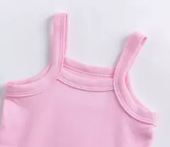 Verão 0-48m roupas da menina do bebê material de algodão colete macacão do bebê cor sólida macio e confortável bodysuit do bebê recém-nascido - comprar online