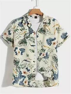 Camisa de praia de manga curta masculina, estampada flores 3D, tops respiráveis, festa ao ar livre, verão, novo, S-5XL, 2022 - Wolf Magazine