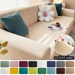 Elastic Jacquard Sofá Capa para Sala de Estar, Stretch Slipcovers, Canto Sofá Covers, L Forma, 1 Seater, 2 Seater, 3 Seater, 4 Seater