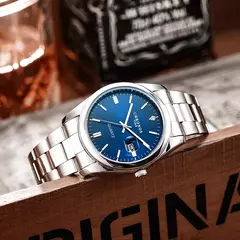 CHRONOS-Relógio de pulso masculino quartzo em aço inoxidável, impermeável, data luminosa, luxo, relógio masculino, Top Brand - comprar online