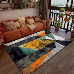 Tapete abstrato antiderrapante geométrico para sala de estar Tapetes de grande na internet