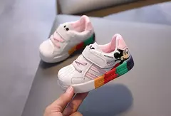 Imagem do Sapato de caminhada macio infantil, Anti Slip, Sapatilhas Respiráveis, Sapato de Borda Única, Meninos e Meninas, Bebê, Primavera e Outono
