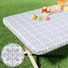 Olanly Retângulo Toalha De Mesa De Vinil, Elástica Cabido Toalha De Mesa, Capas De Plástico Impermeável, Dobre Mesas, Piquenique, Camping, Ao Ar Livre