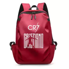 Mochila portátil impermeável para homens, mochila impressa super estrela do futebol, sacos de livros escolares universitários, menino e menina, CR7 na internet