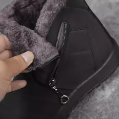 Mulheres Botas Watarproof Ankle Boots Para As Mulheres Sapatos de Inverno Manter Botas de Neve Quente Feminino Zipper Botines Botas Inverno Mujer - loja online