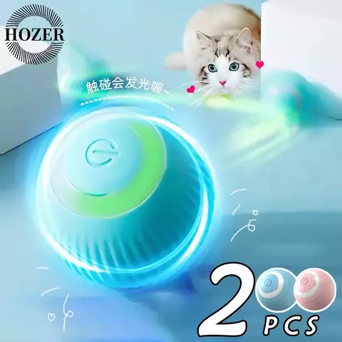 2 pçs gato bola interativa interior rolamento automático bola mágica inteligente gato brinquedos eletrônico interativo gato brinquedo gato jogo acessórios