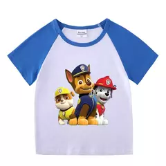 Imagem do Boys Paw Patrol T-shirt manga curta Top e Shorts Set, bebê meninos roupas, roupas dos desenhos animados, terno verão, novo conjunto infantil, 2022, 2pcs