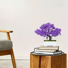 Árvore plástica artificial do bonsai para a decoração home, plantas envasadas, potenciômetro pequeno da simulação, arranjo da flor, ornamentos do jardim na internet