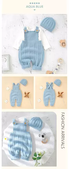 Bebê meninos e meninas sem mangas macacão de malha, recém-nascido infantil Netural Strap macacões, conjuntos de criança, chapéus roupas, moda - loja online